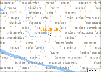 map of Dłużniewo