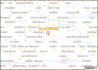 map of Dłużniewo