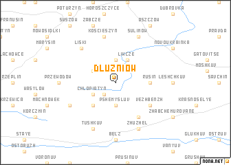 map of Dłużniów