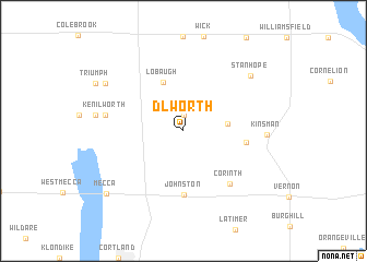 map of Dlworth