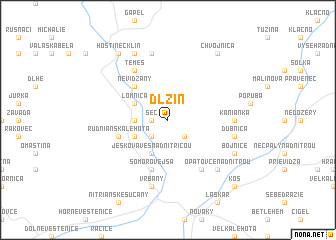 map of Dlžín