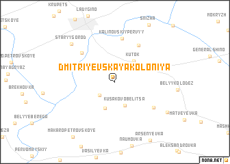 map of Dmitriyevskaya Koloniya