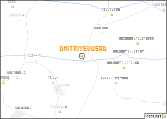 map of Dmitriyev Usad