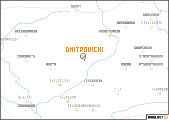map of Dmitrovichi