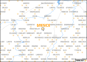 map of Dněsice