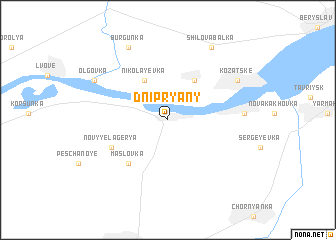 map of Dnipryany