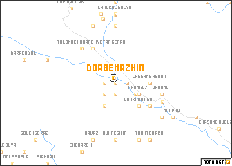 map of Do Āb-e Māzhīn