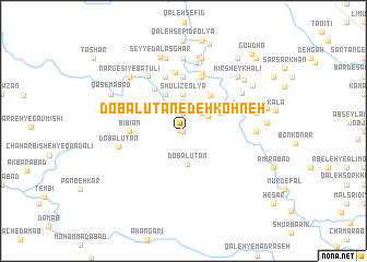 map of Do Balūţān-e Deh Kohneh