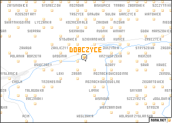 map of Dobczyce