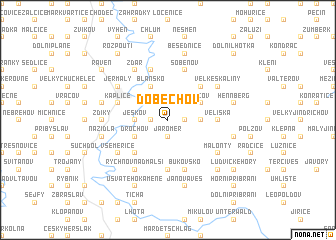 map of Dobechov