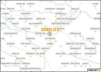 map of Dobelice