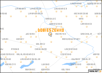 map of Dobieszewko