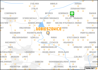 map of Dobieszowice