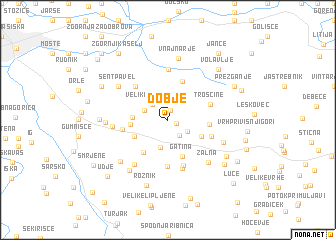 map of Dobje