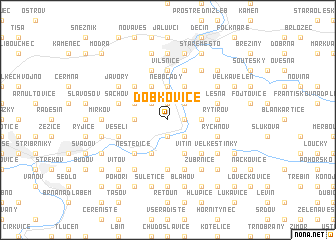 map of Dobkovice