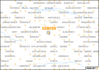 map of Dobków