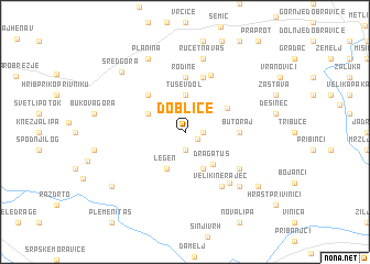 map of Dobliče