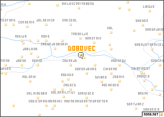 map of Dobovec