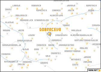 map of Dobračeva