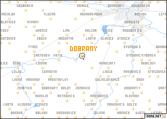 map of Dobřany