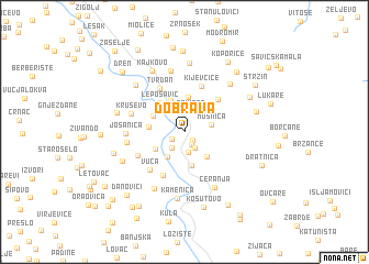 map of Dobrava