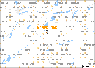 map of Dobrá Voda