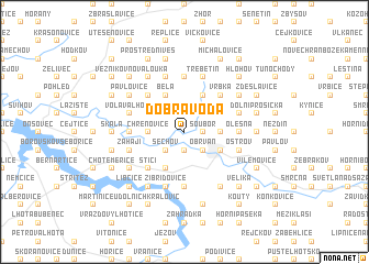 map of Dobrá Voda