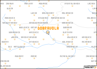 map of Dobrá Vôľa