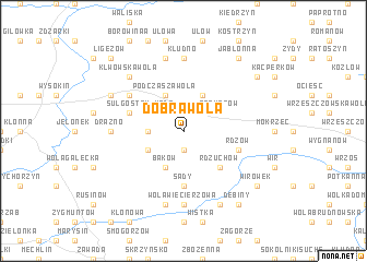 map of Dobra Wola