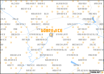 map of Dobřejice