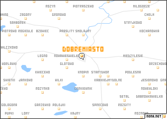 map of Dobre Miasto