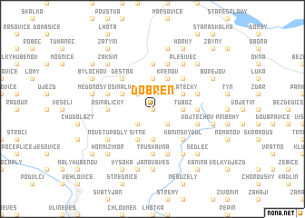 map of Dobřeň