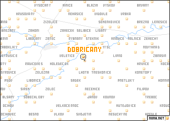 map of Dobříčany