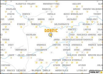 map of Dobříč