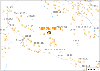 map of Dobrijevići