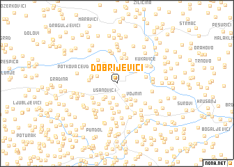 map of Dobrijevići