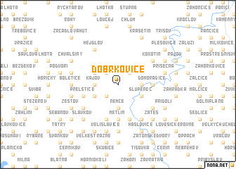 map of Dobrkovice