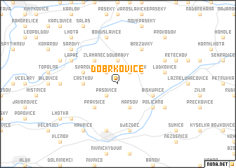 map of Dobrkovice