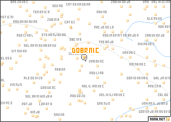 map of Dobrnič