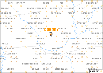 map of Dobrný