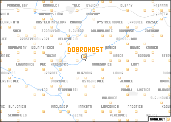 map of Dobrohošť