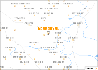 map of Dobromyśl