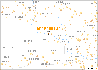 map of Dobro Polje