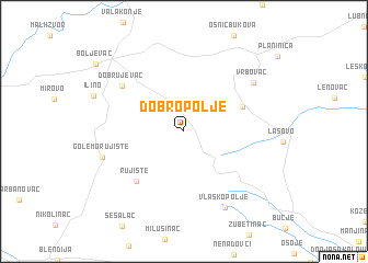 map of Dobro Polje