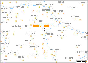 map of Dobro Polje