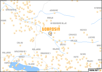 map of Dobrošin