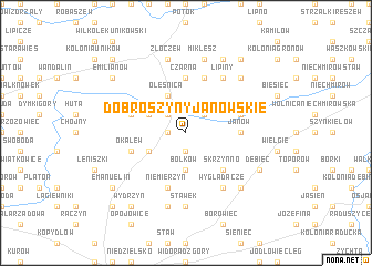 map of Dobroszyny Janowskie