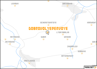 map of Dobrovolʼye Pervoye