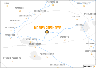 map of Dobryanskoye