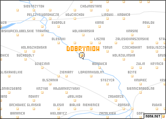 map of Dobryniów